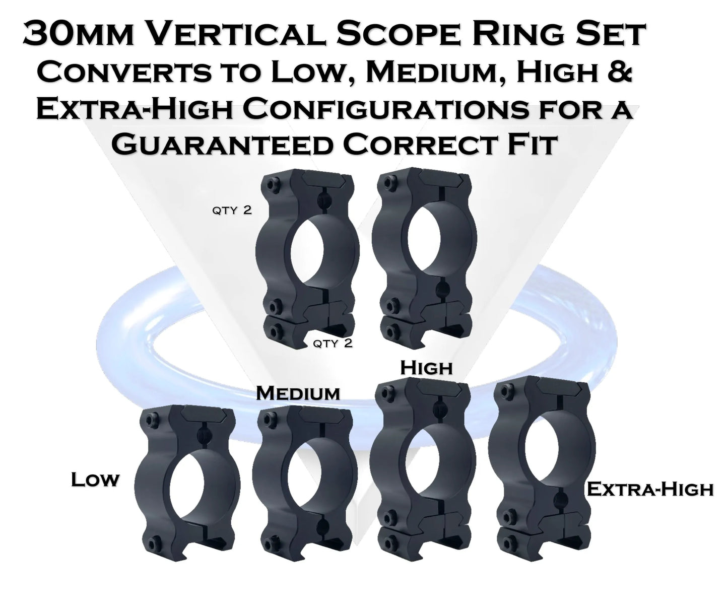 Vertical -30 MM Scope Rings