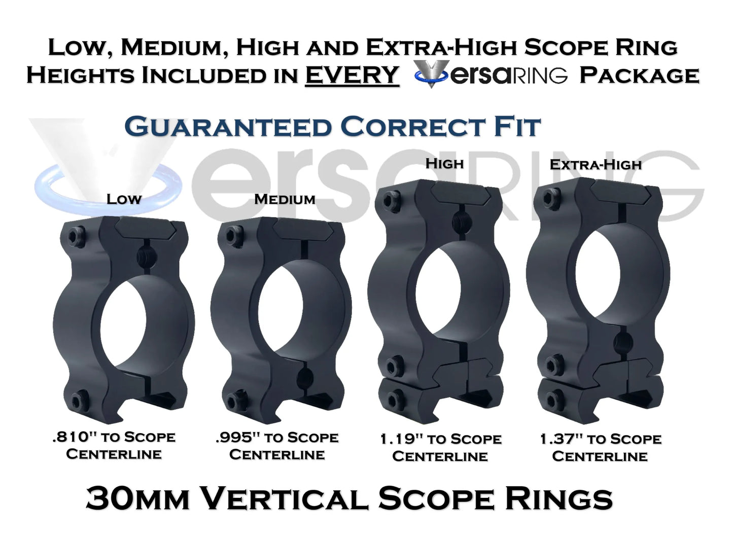 Vertical -30 MM Scope Rings